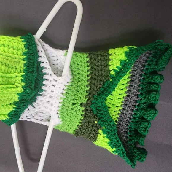 Green Striped Dog Sweater - Picture 6 of 8